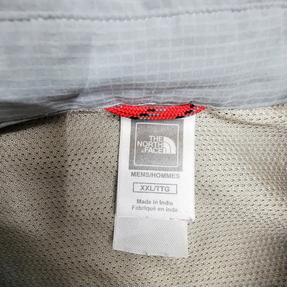 The North Face Mens XXL Gray Short Sleeve Hiking Vented Zip Pocket Trail Shirt